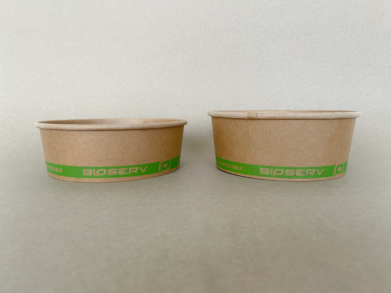 Kraft Paper Hot/Cold Bowl - 16/24/32 oz - 150mm 300cs