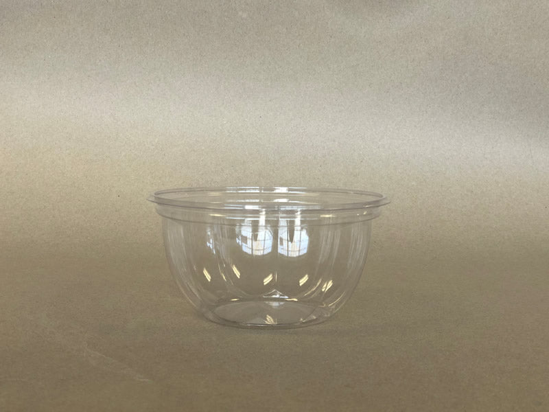16oz. PLA Floral Salad Bowl Clear 450cs BPI - Disposable Take Away Food Packaging - Canadian Distribution