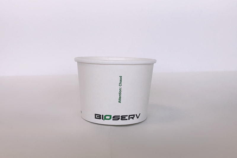 White Bioserv Soup Cup - 6/8/12/16/24/32 oz - 1000cs - Disposable Take Away Food Packaging - Canadian Distribution