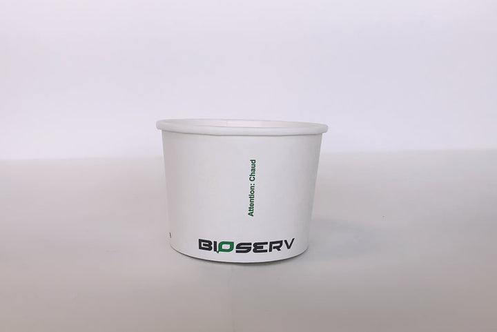 White Bioserv Soup Cup - 6/8/12/16/24/32 oz - 1000cs - Disposable Take Away Food Packaging - Canadian Distribution