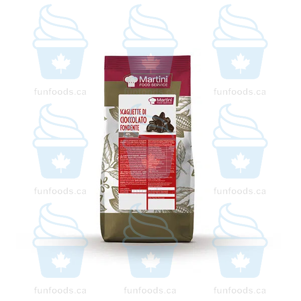 Dark Chocolate Drops - Box of 10 x 1 KG Bags - Master Martini Canada - Canadian Distribution