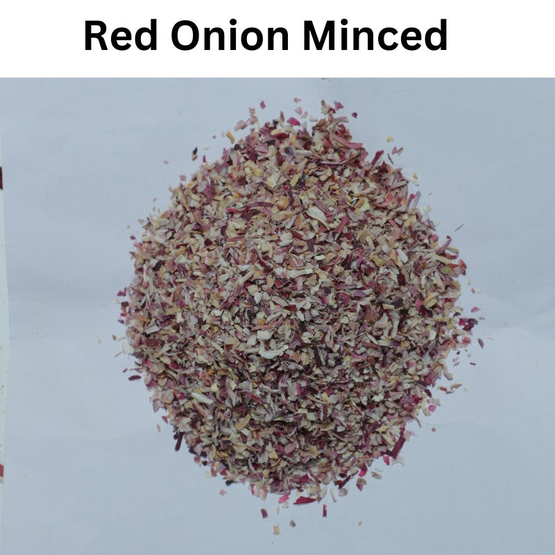 Dehydrated Red Onion Minced - 44 LB Box, Pallet = 30 Boxes. Canadian Distributor of Spices