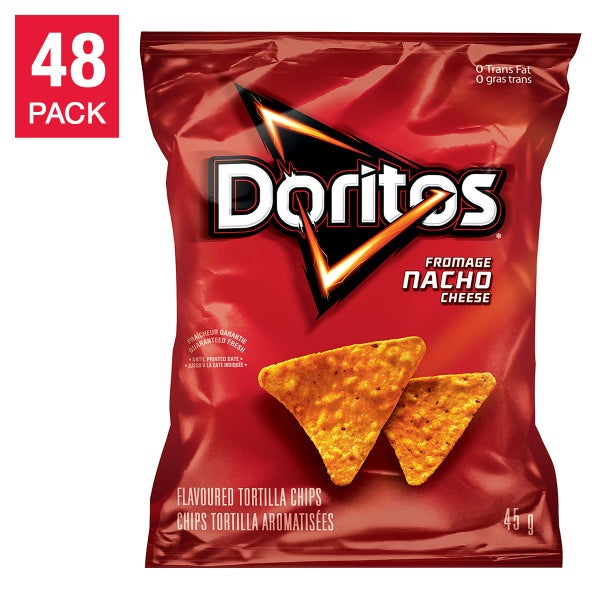 Nacho Cheese Chips - 192 × 45 g - Doritos - Canadian Distribution