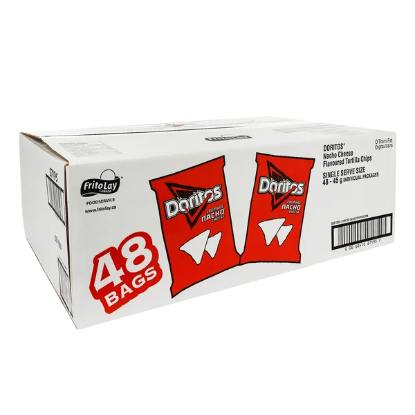 Croustilles au fromage Nacho - 192 × 45 g - Doritos - Distribution canadienne - Livraison gratuite au Canada pour les commandes de plus de 199 $ CA