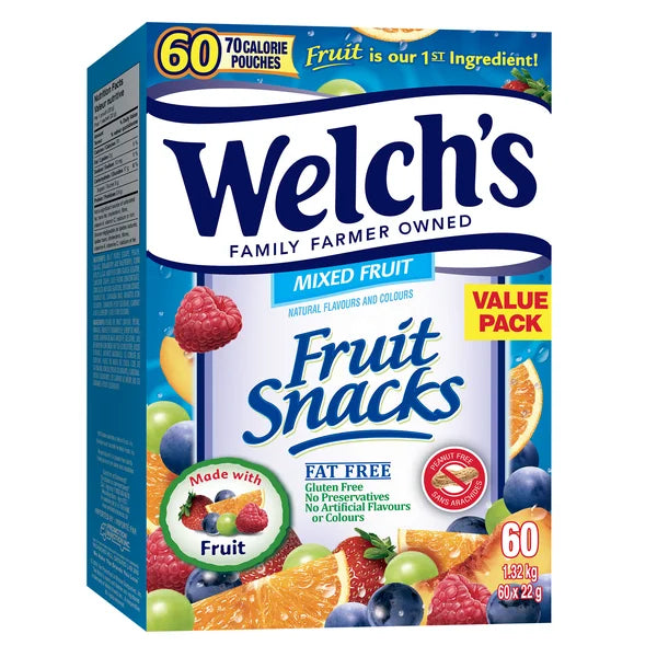 Fruit Snacks Value Pack - 240 × 22 g - Welch’s - Canadian Distribution - Ships Free Within Canada on Orders Above CAD $199