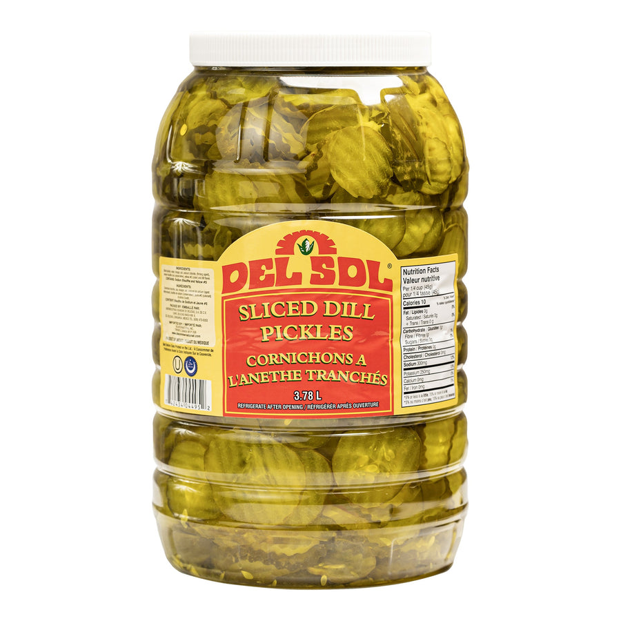 Del Sol Sliced Dill Pickles - 4 x 3.78 L - Grocery and Food Items - Canadian Distribution