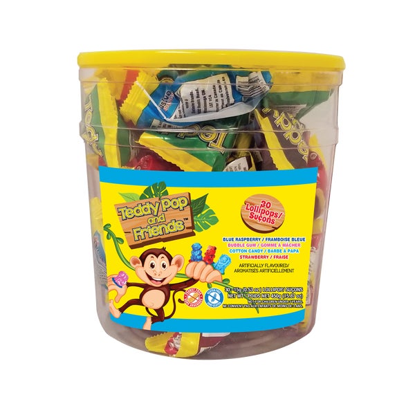 Friends Lollipops - 120 × 15 g - Teddy Pop - Canadian Distribution