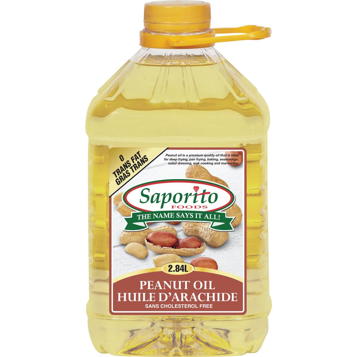 Saporito Peanut Oil - 4 x 2.84 L - Grocery and Food Items - Canadian Distribution