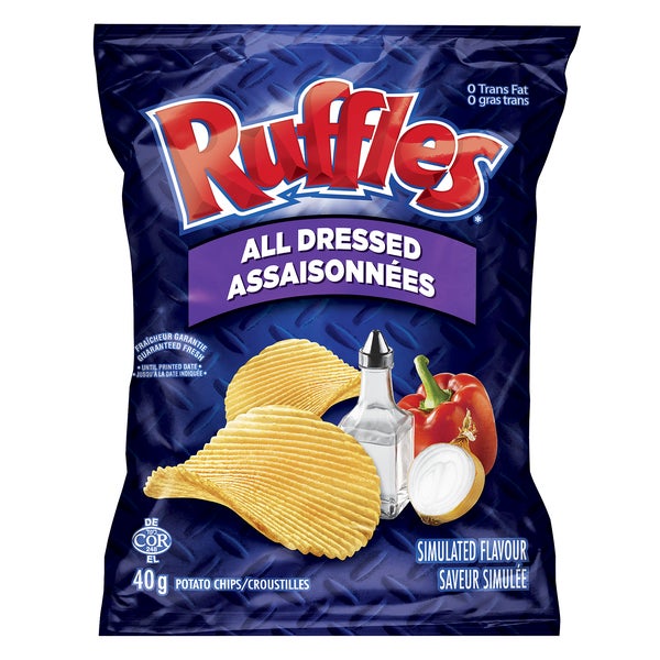 All Dressed Chips - 192 × 40 g - Ruffles - Canadian Distribution