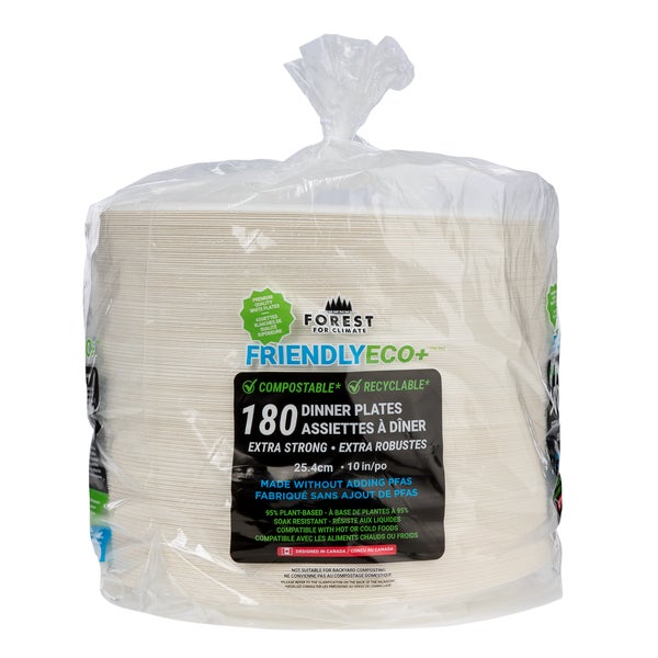 Forest For Climate Dinner Plate 10” - Pack of 180 - Grocery and Food Items - Canadian Distribution