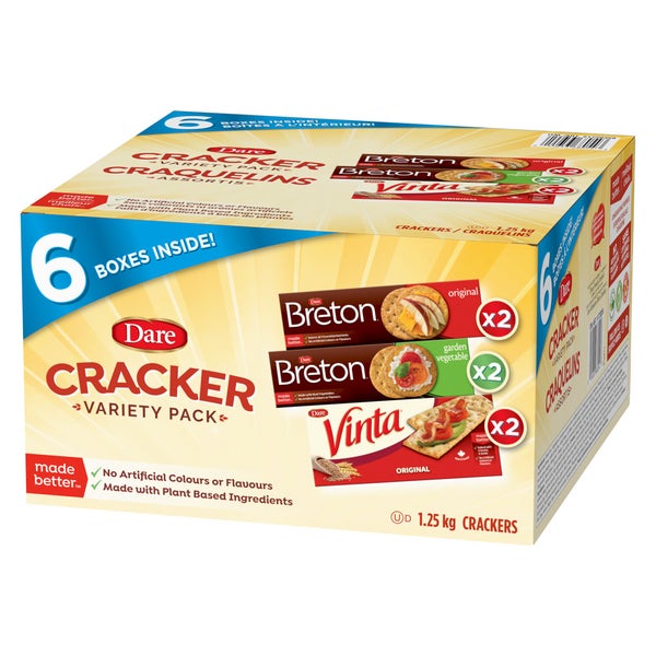 Crackers Variety 6-Pack - 4 x 1.25 kg - Dare - Canadian Distribution