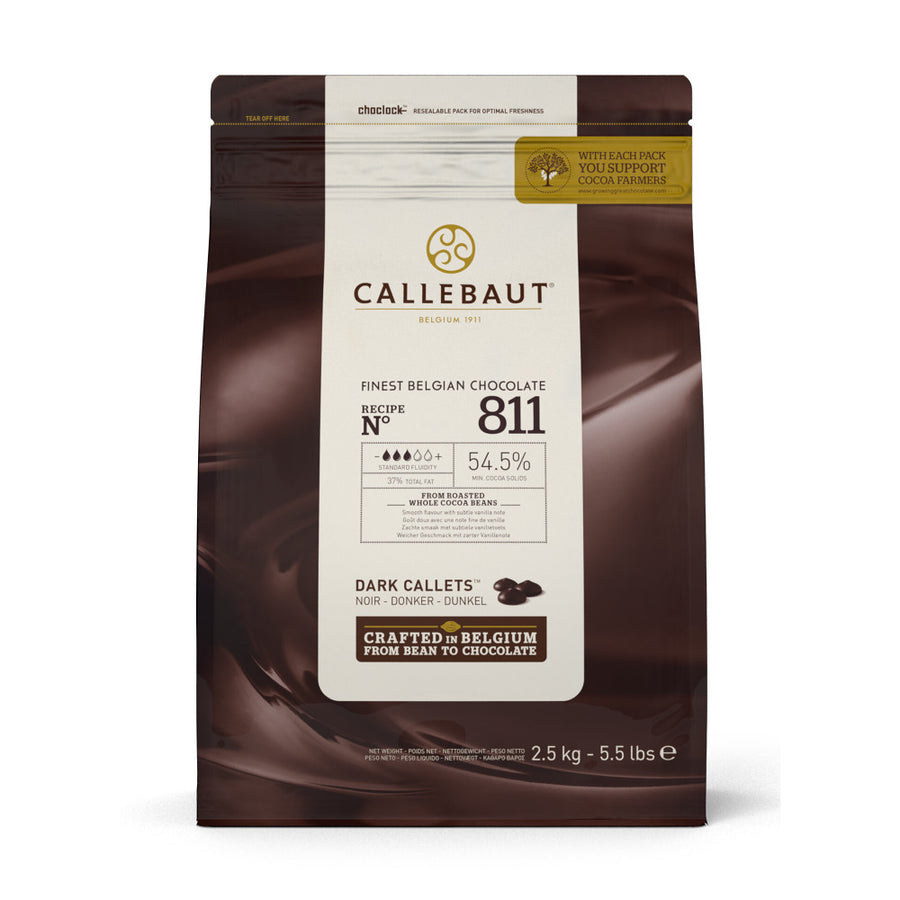 Dark Chocolate Callets 54% - 2.5 kg (Case = 8 x 2.5 kg) - Callebaut - Baking Mixes and Ingredients - Canadian Distribution