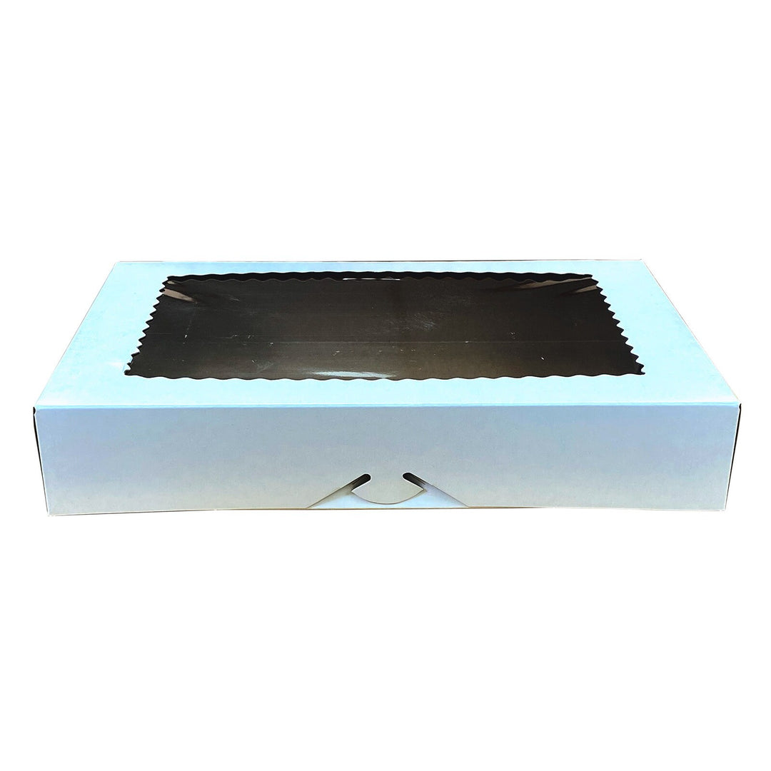 Donut Box with Window - 10.25" x 6.75" x 1.87" - 25 Pack