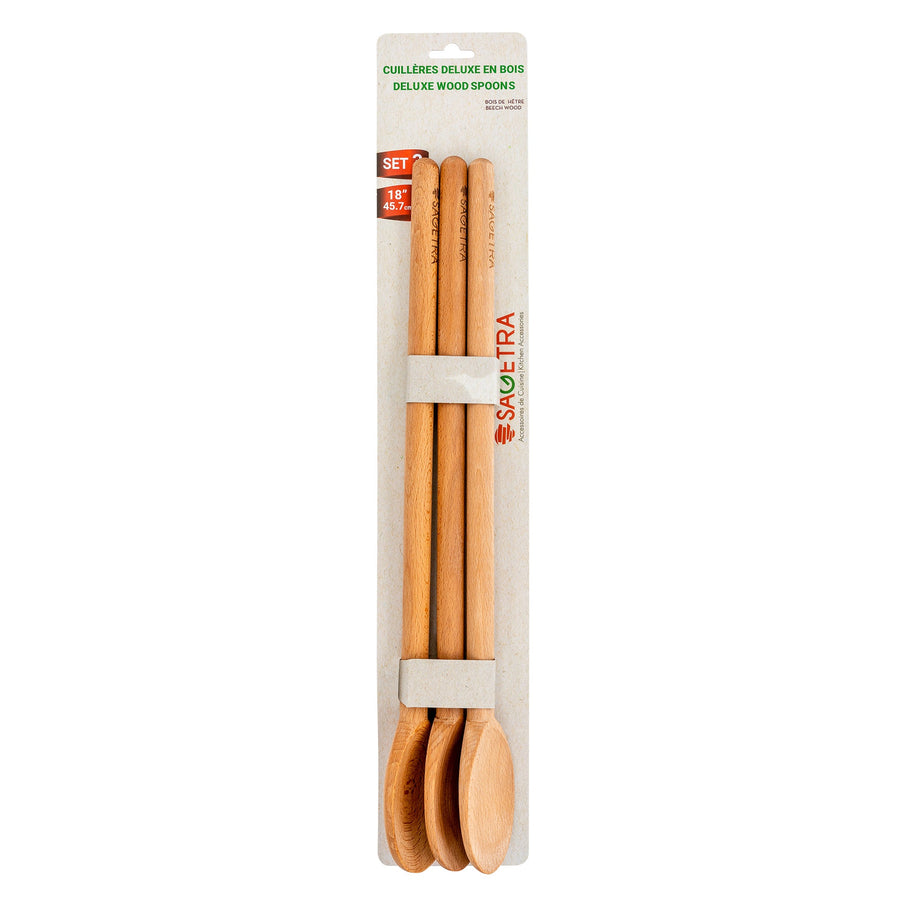 Sagetra Beechwood Spoon 45.72 cm (18 in), Pack of 3 - Restaurant Equipment and Smallwares - Canadian Distribution