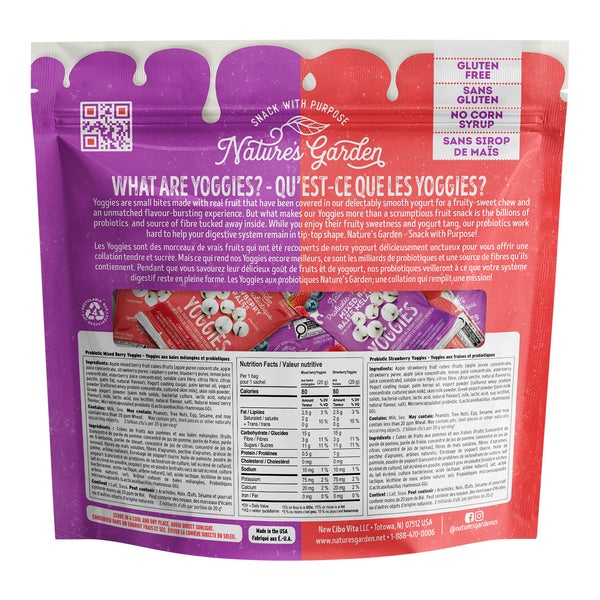 Yoggies Snack Packs - 120 x 20 g - Nature's Garden - Canadian Distribution - Ships Free Within Canada on Orders Above CAD $199