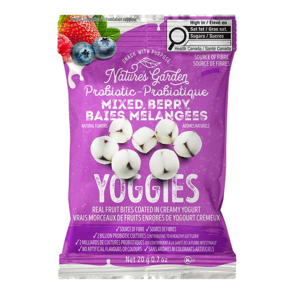Yoggies Snack Packs - 120 x 20 g - Nature's Garden - Canadian Distribution - Ships Free Within Canada on Orders Above CAD $199