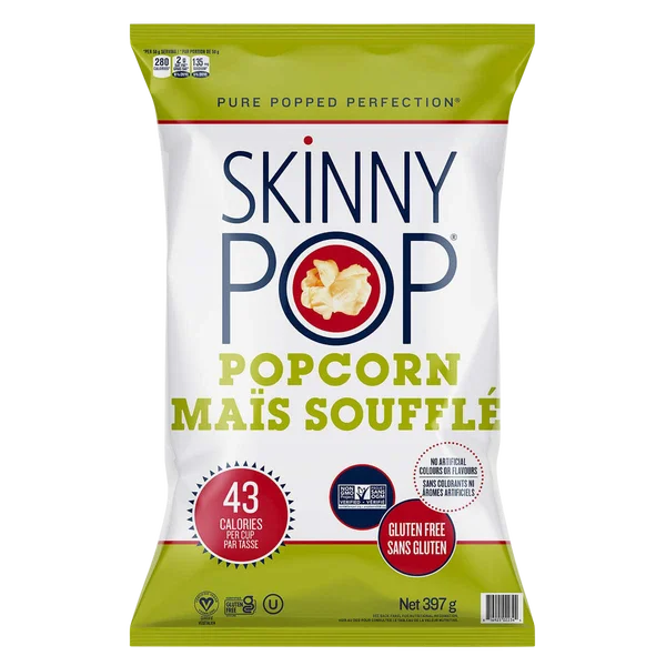 Popcorn - 4 x 397 g - SkinnyPop - Canadian Distribution
