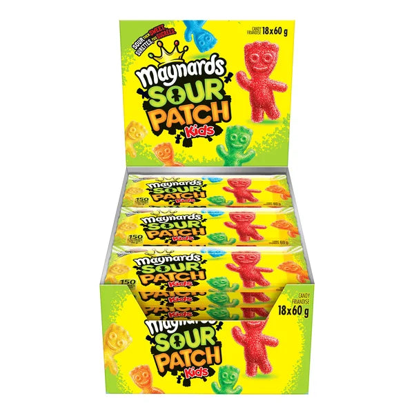 Sour Patch Kids Candy - 72 × 60 g - Maynards - Canadian Distribution - Ships Free Within Canada on Orders Above CAD $199