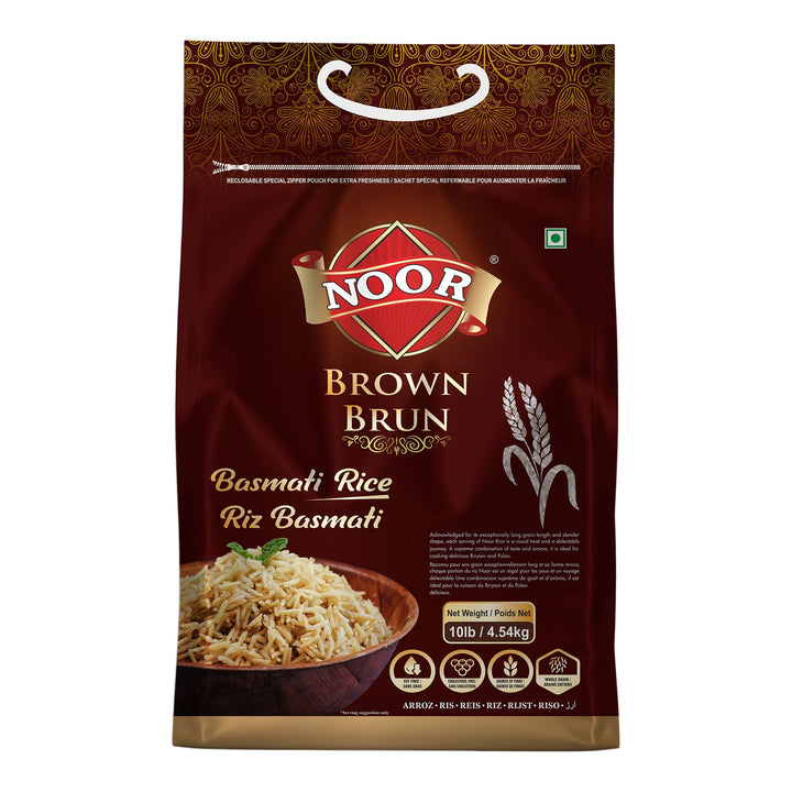 Noor Brown Rice Basmati - 4 x 4.54 kg - Grocery and Food Items - Canadian Distribution