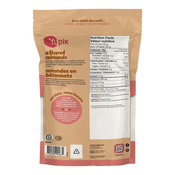 Amandes effilées - 4 x 1 kg - Yupik - Distribution canadienne - Livraison gratuite au Canada pour les commandes de plus de 199 $ CA