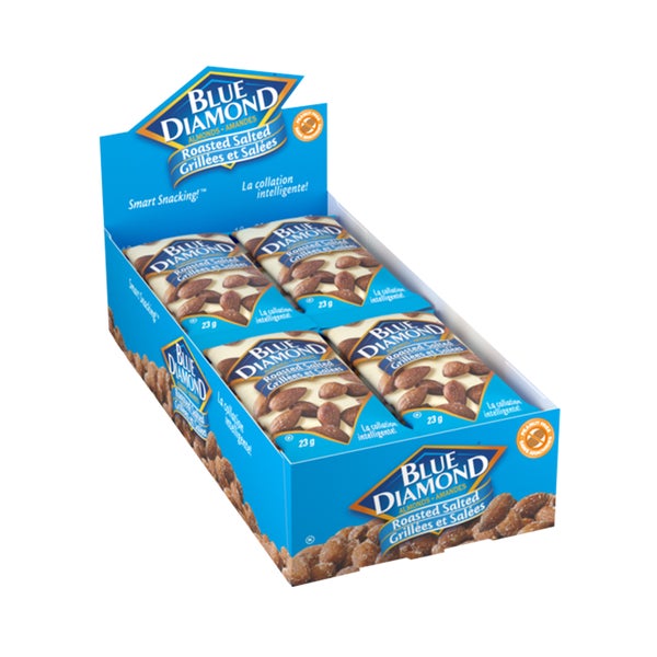 Roasted Salted Almonds - 72 x 23g - Blue Diamond - Canadian Distribution