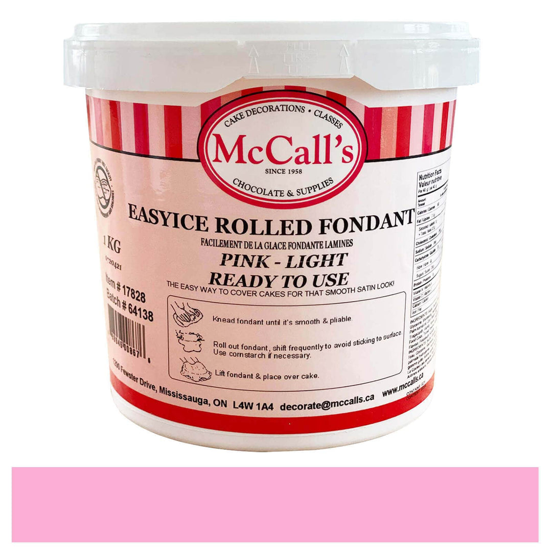 EasyIce Light Pink Rolled Fondant | 1 x 1 kg | Baking Mixes and Ingredients | Canadian Distribution