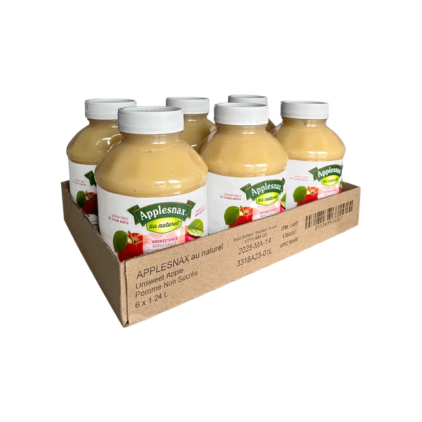 Apple Sauce - 24 x 1.24L - Applesnax - Canadian Distribution - Ships Free Within Canada on Orders Above CAD $199