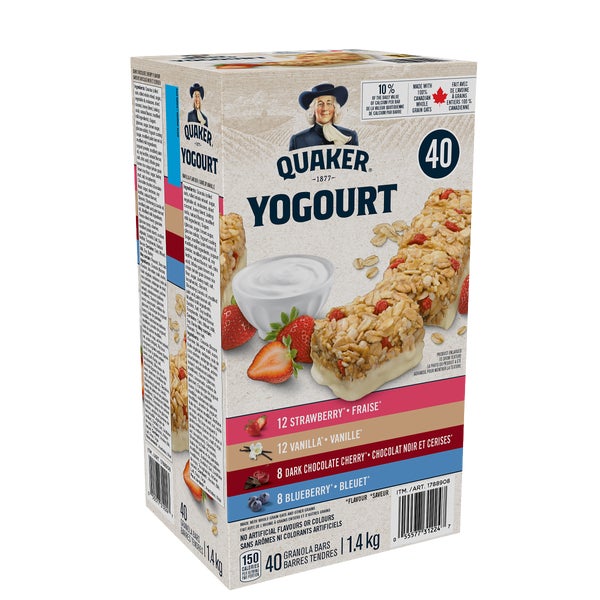 Yogurt Bars - 160 x 31 g - Quaker - Canadian Distribution