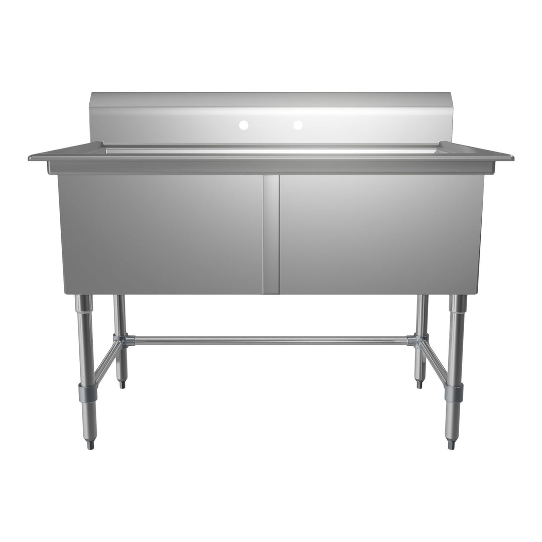 Stainless Steel Double Sink - 53 in L x 29.5 in W x 44 in H - Restaurant Equipment and Smallwares - Canadian Distribution
