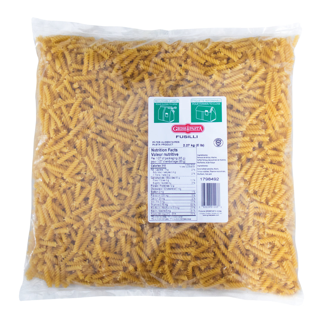 Griss Pasta Fusilli - 4 x 2.27 kg - Grocery and Food Items - Canadian Distribution