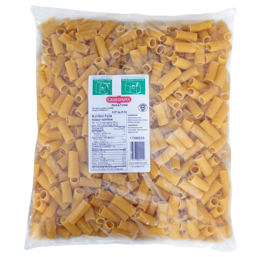 Griss Pasta Rigatoni - 4 x 2.27 kg - Grocery and Food Items - Canadian Distribution