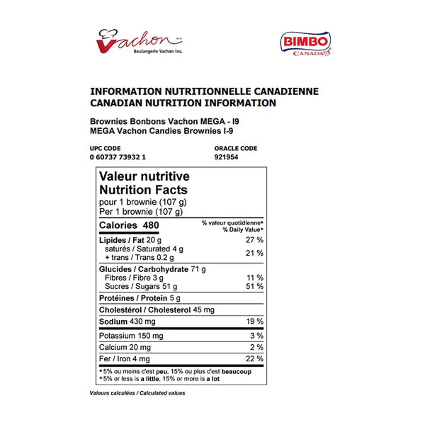 Mega Brownies - 4 x Packs of 9 - Vachon - Canadian Distribution - Ships Free Within Canada on Orders Above CAD $199