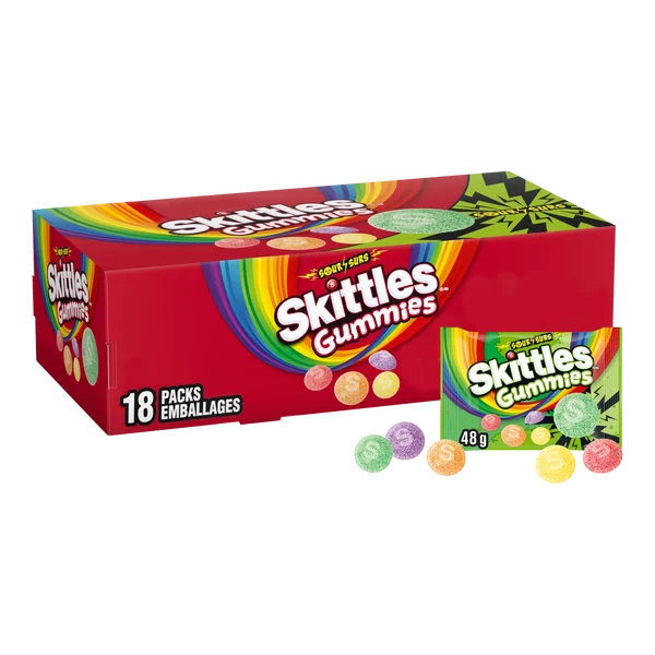 Gummies Sour - 72 × 48 g - Skittles - Canadian Distribution