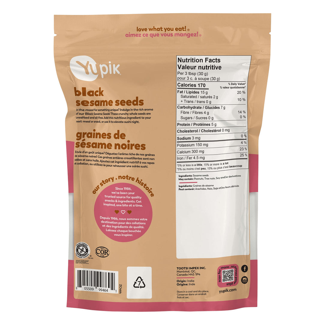 Yupik Black Sesame Seeds - 4 x 2 kg - Grocery and Food Items - Canadian Distribution - Ships Free Within Canada on Orders Above CAD $199