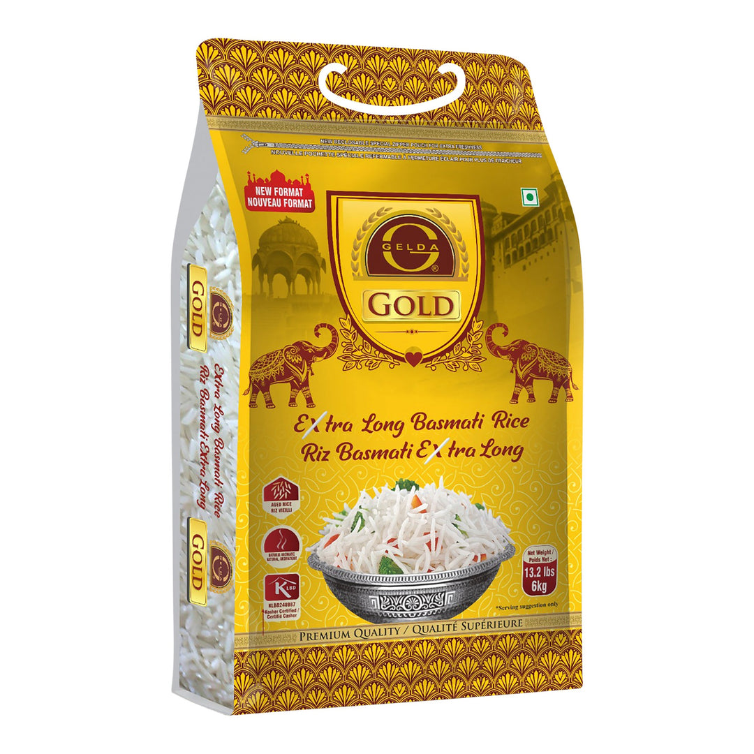 Gelda Gold Basmati Rice - 4 x 6 kg - Grocery and Food Items - Canadian Distribution - Ships Free Within Canada on Orders Above CAD $199