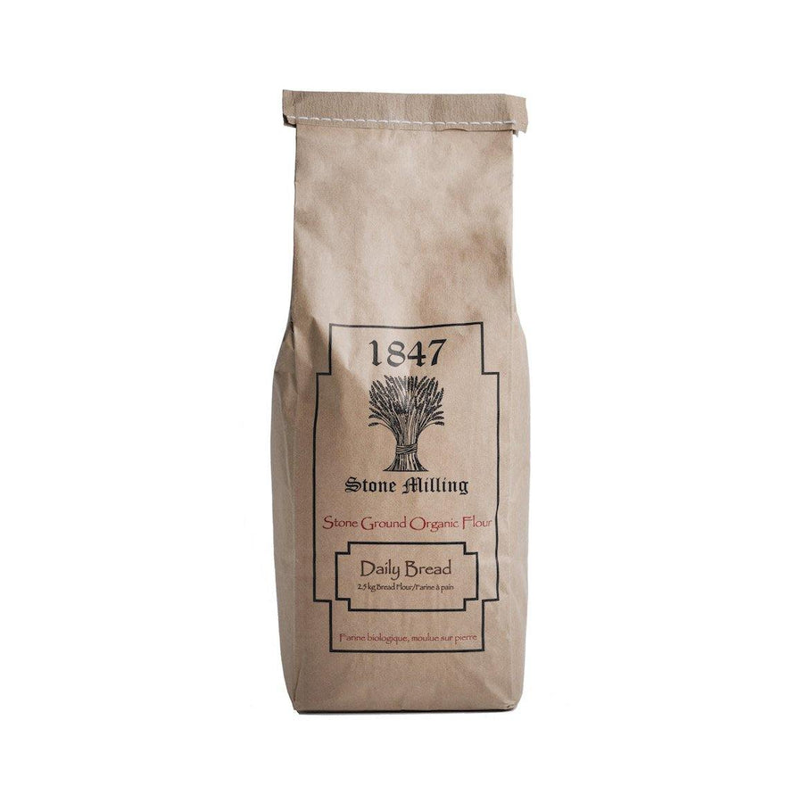 1847 STONE MILLING Daily Bread – Organic Unbleached Bread Flour - 20kg