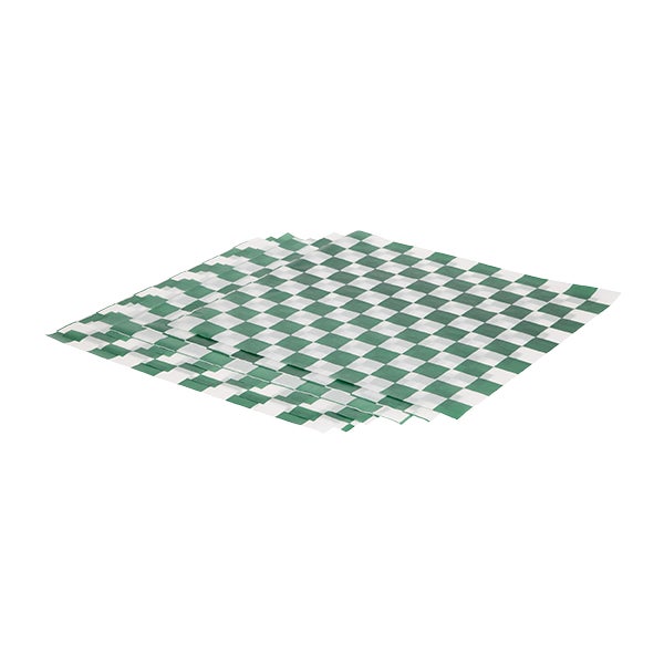 De Luxe Checkered Wax Paper Liners - Green - Pack Of 2000 - Grocery and Food Items - Canadian Distribution