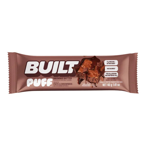 Puff Brownie and Coconut Bar - 56 × 40 g - Built - Canadian Distribution - Ships Free Within Canada on Orders Above CAD $199