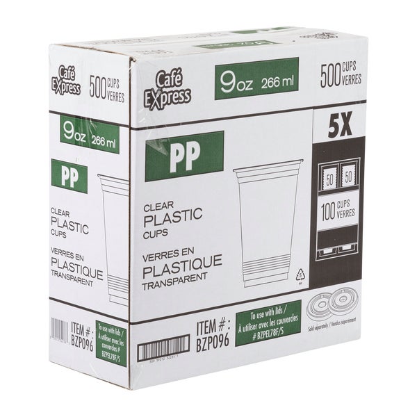 Gobelets froids Cafe Express de 255 ml (9 oz) - Paquet de 500 - Articles jetables, emballages pour restaurants et fournitures pour plats à emporter - Distribution canadienne - Livraison gratuite au Canada pour les commandes de plus de 199 $ CA