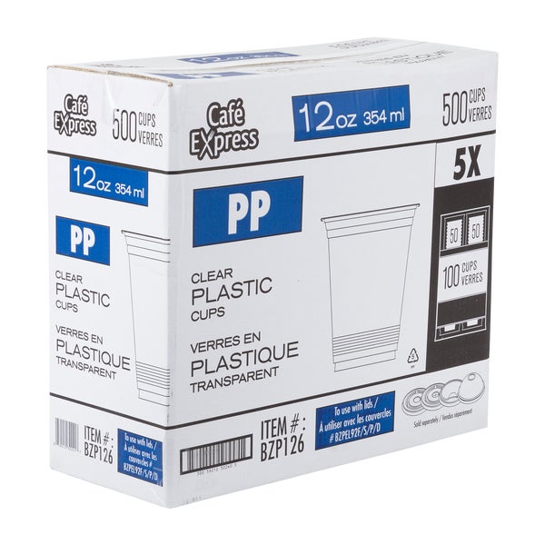 Gobelets froids Cafe Express de 35 cl (12 oz) - Paquet de 500 - Articles jetables, emballages pour restaurants et fournitures pour plats à emporter - Distribution canadienne - Livraison gratuite au Canada pour les commandes de plus de 199 $ CA