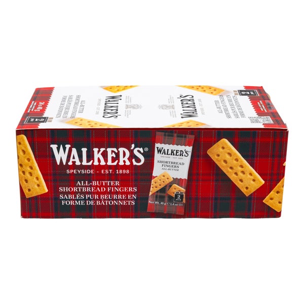 All- Butter Shortbread Fingers - 96 × 40 g - Walker's - Canadian Distribution - Ships Free Within Canada on Orders Above CAD $199