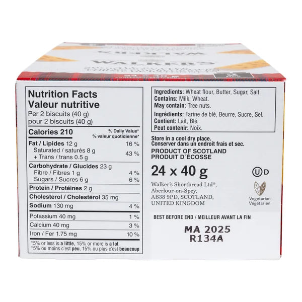 All- Butter Shortbread Fingers - 96 × 40 g - Walker's - Canadian Distribution - Ships Free Within Canada on Orders Above CAD $199