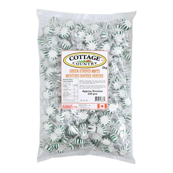 Menthe rayée verte - 4 x 2 kg - Région des chalets - Distribution canadienne - Livraison gratuite au Canada pour les commandes de plus de 199 $ CA