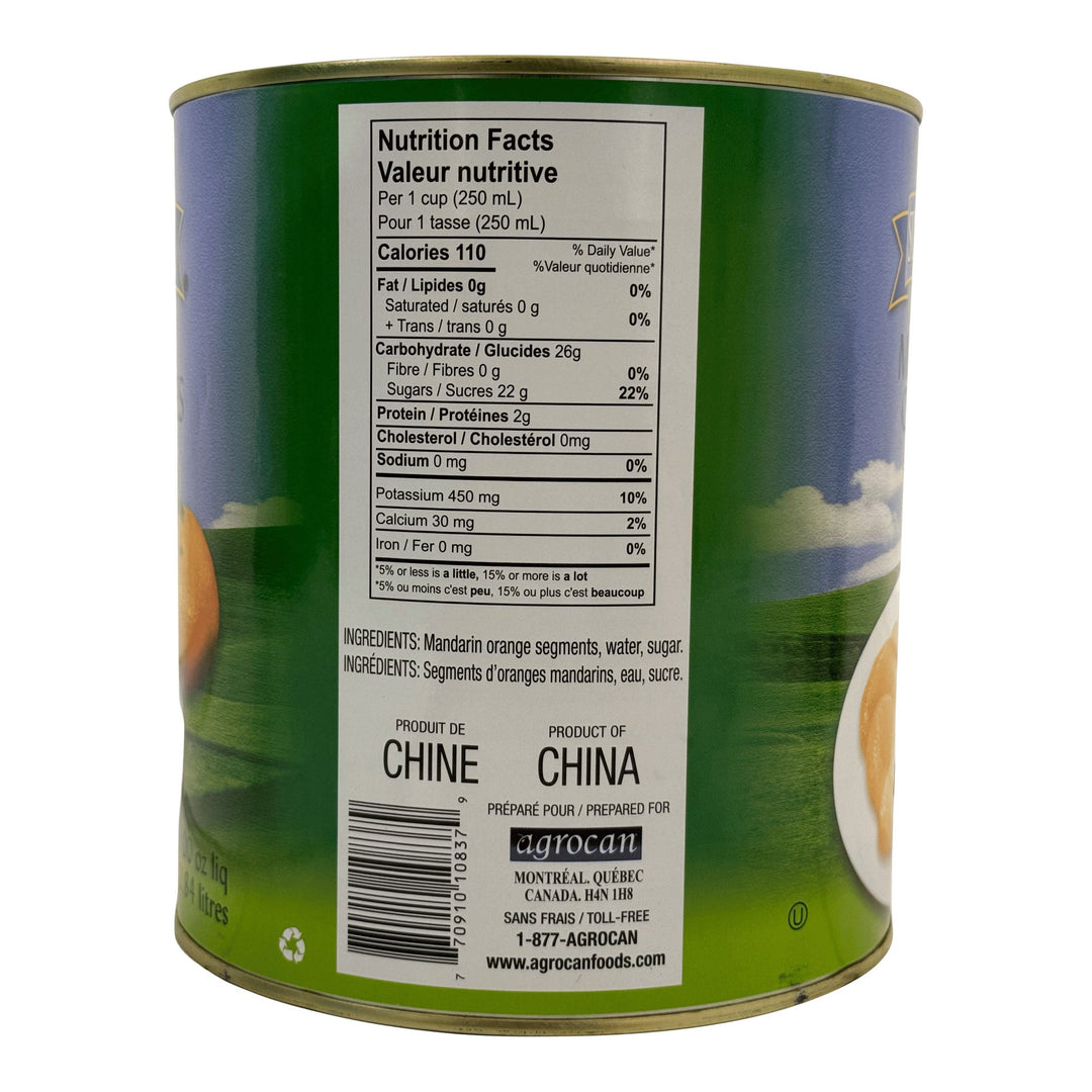 Sun Med Mandarin Oranges - 4 x 2.84 L - Grocery and Food Items - Canadian Distribution - Ships Free Within Canada on Orders Above CAD $199