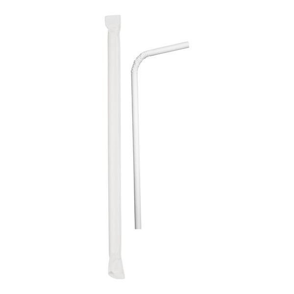 IECO 8" Individually Wrapped Flexible Paper Straws - 6 Packs of 500 - Grocery and Food Items - Canadian Distribution
