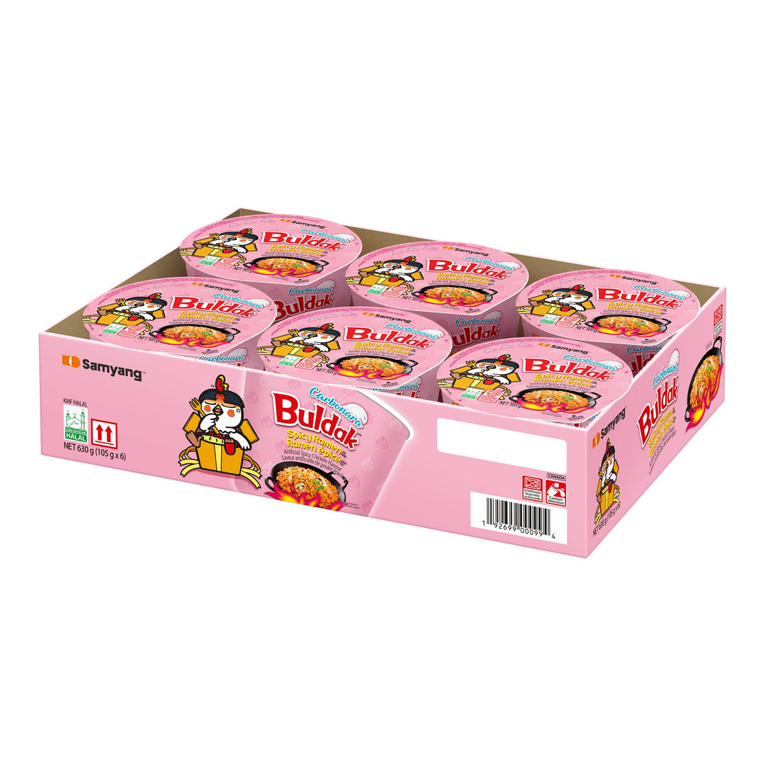 Samyang Hot Chicken Carbonara Bowl - 24 × 105 g - Grocery and Food Items - Canadian Distribution