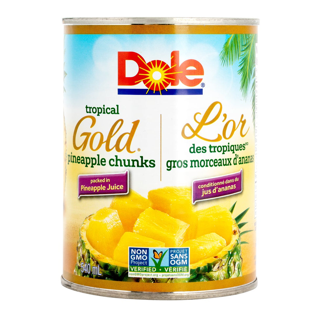 Dole Tropical Gold Pineapple Chunks - 24 × 540 mL - Grocery and Food Items - Canadian Distribution