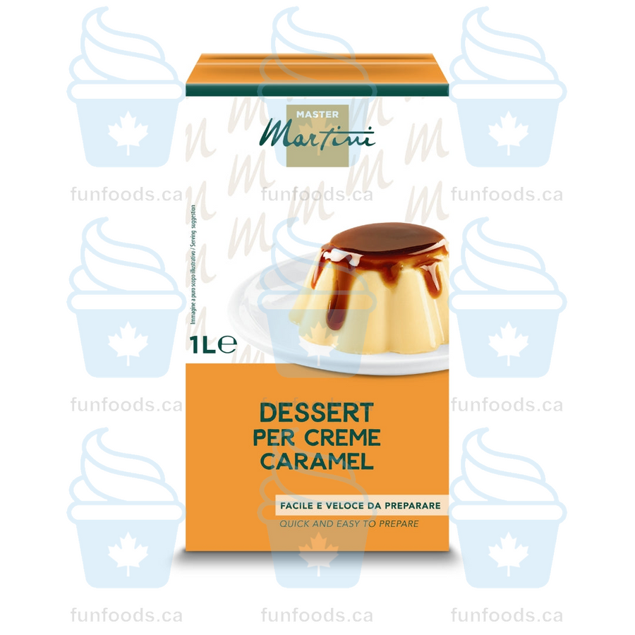 Caramel Dessert Mix - Ready to use - Case of 12 x 1L Briks - Canadian Distributor of Master Martini Canada