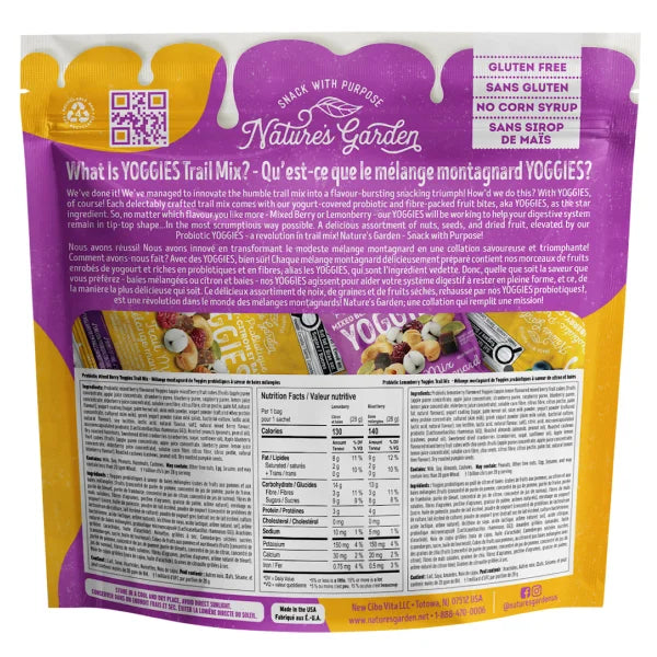 Mélange de fruits secs citron et baies - 96 × 28 g - Nature's Garden - Distribution canadienne - Livraison gratuite au Canada pour les commandes de plus de 199 $ CA