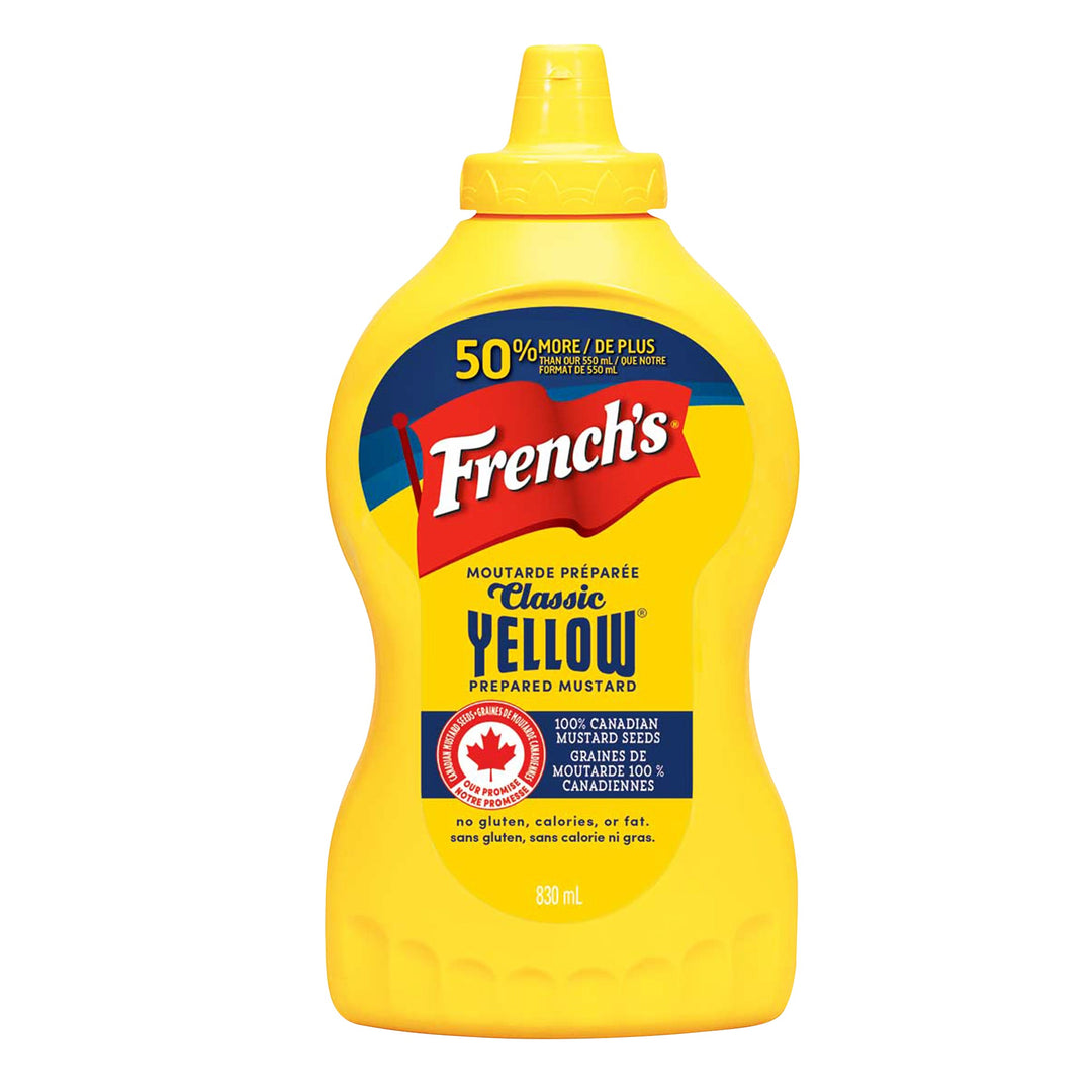 French’s Yellow Mustard - 8 × 830 mL - Grocery and Food Items - Canadian Distribution
